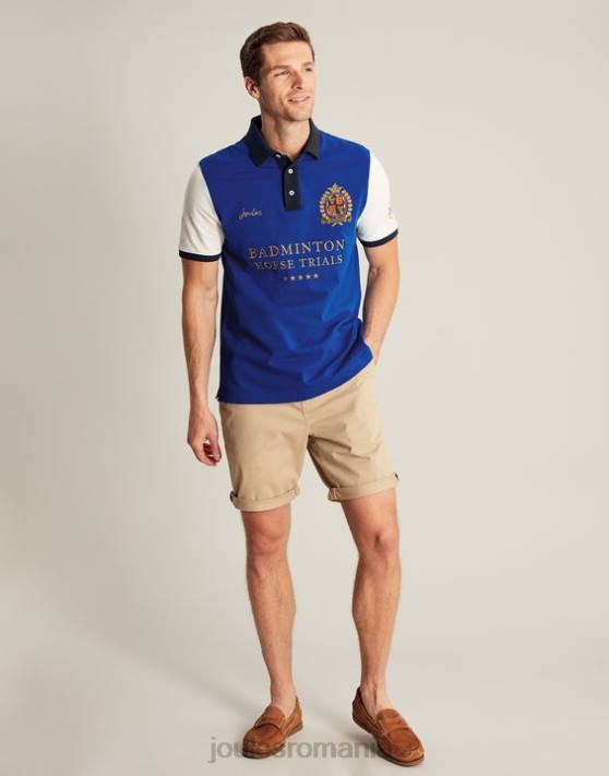 Joules bărbați tricou polo de badminton 48DH176 îmbrăcăminte albastru | Joules cizme