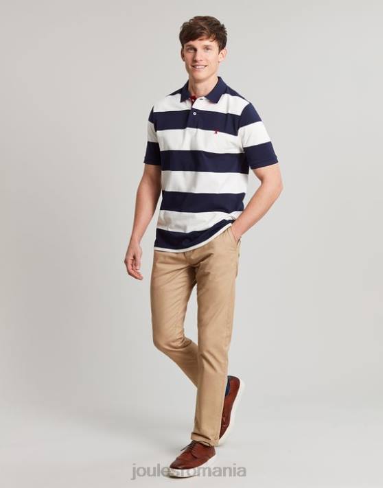 Joules bărbați tricou polo filbert 48DH165 îmbrăcăminte dungă albastră albă | Joules bags