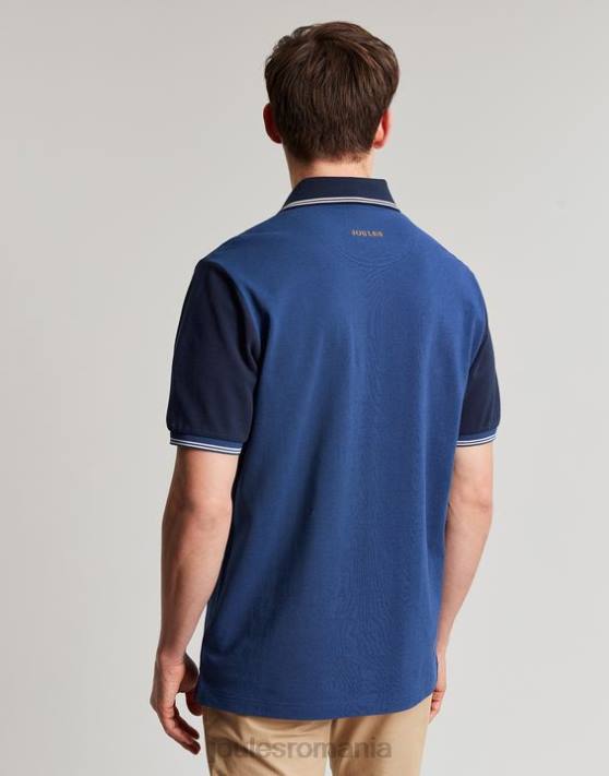 Joules bărbați tricou polo impodobit 48DH216 îmbrăcăminte albastru profund | Joules bags