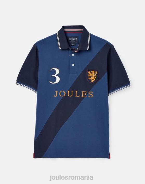 Joules bărbați tricou polo impodobit 48DH216 îmbrăcăminte albastru profund | Joules bags
