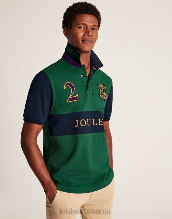 Joules bărbați tricou polo impodobit 48DH221 îmbrăcăminte verde | Joules cizme