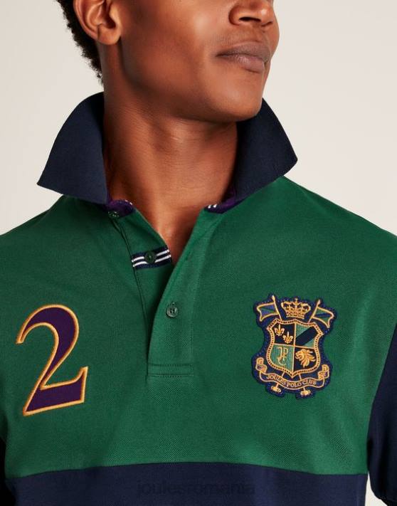 Joules bărbați tricou polo impodobit 48DH221 îmbrăcăminte verde | Joules cizme