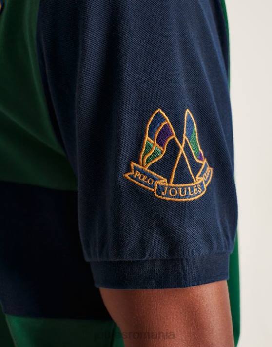 Joules bărbați tricou polo impodobit 48DH221 îmbrăcăminte verde | Joules cizme