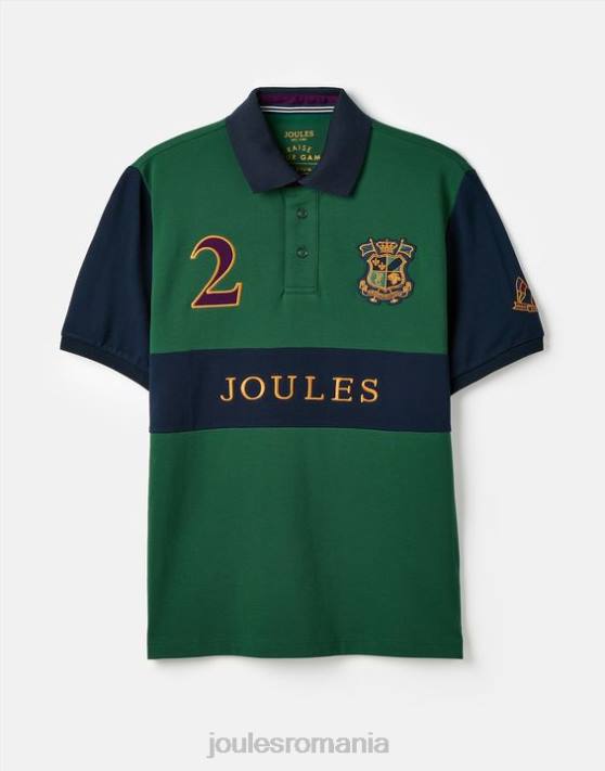Joules bărbați tricou polo impodobit 48DH221 îmbrăcăminte verde | Joules cizme
