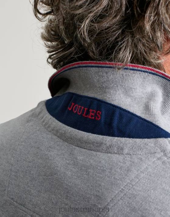 Joules bărbați tricou polo lemnos 48DH182 îmbrăcăminte marnă cenușie | Joules cizme