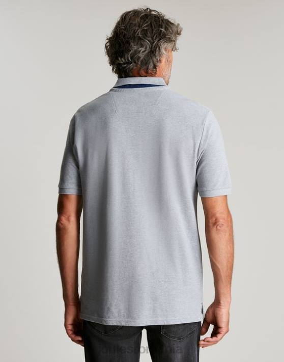 Joules bărbați tricou polo lemnos 48DH182 îmbrăcăminte marnă cenușie | Joules cizme