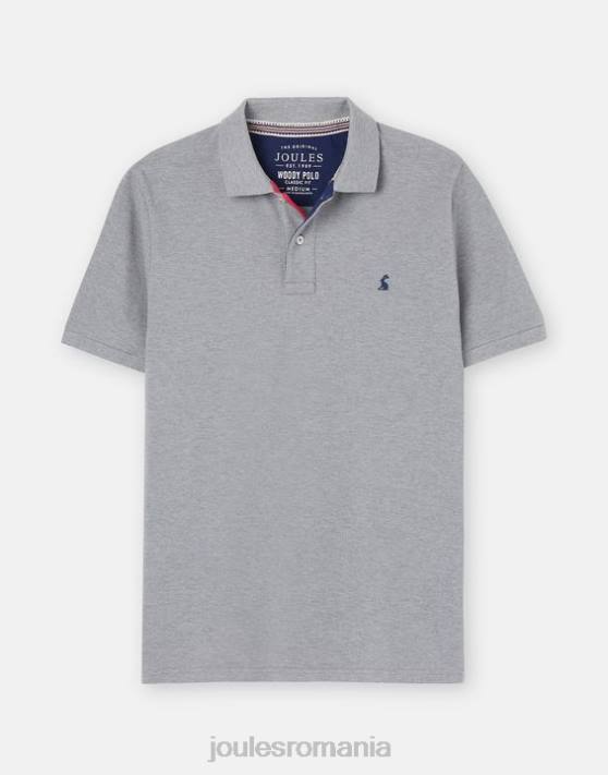 Joules bărbați tricou polo lemnos 48DH182 îmbrăcăminte marnă cenușie | Joules cizme