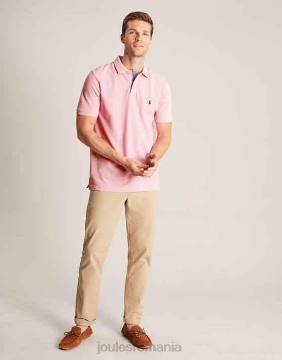 Joules bărbați tricou polo lemnos 48DH183 îmbrăcăminte roz deschis | Joules bags