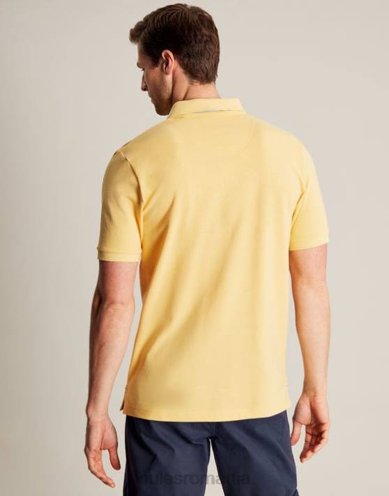 Joules bărbați tricou polo lemnos 48DH187 îmbrăcăminte galben pal | Joules Romania