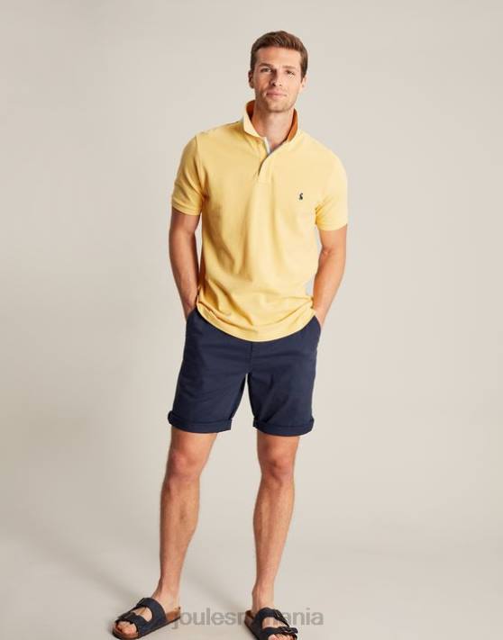 Joules bărbați tricou polo lemnos 48DH187 îmbrăcăminte galben pal | Joules Romania