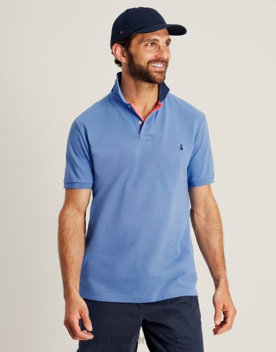 Joules bărbați tricou polo lemnos 48DH188 îmbrăcăminte albastru | Joules cizme