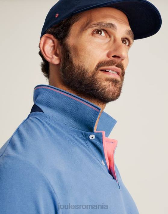 Joules bărbați tricou polo lemnos 48DH188 îmbrăcăminte albastru | Joules cizme