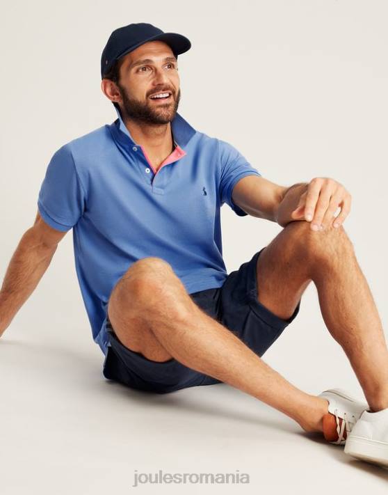 Joules bărbați tricou polo lemnos 48DH188 îmbrăcăminte albastru | Joules cizme