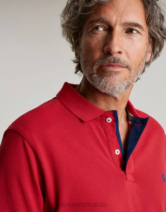 Joules bărbați tricou polo lemnos 48DH193 îmbrăcăminte rosu chilli | Joules Romania