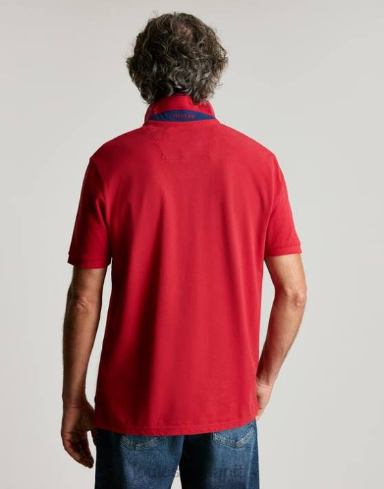 Joules bărbați tricou polo lemnos 48DH193 îmbrăcăminte rosu chilli | Joules Romania