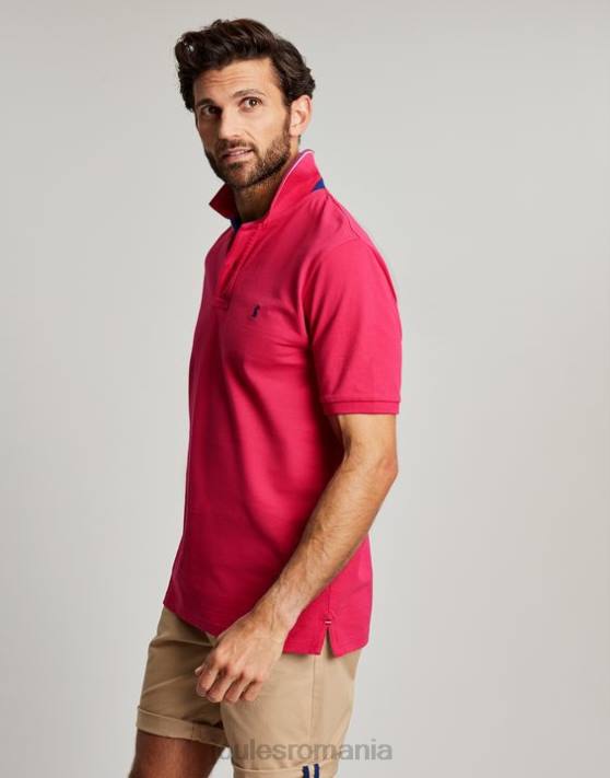 Joules bărbați tricou polo lemnos 48DH196 îmbrăcăminte zmeura adanca | Joules Romania