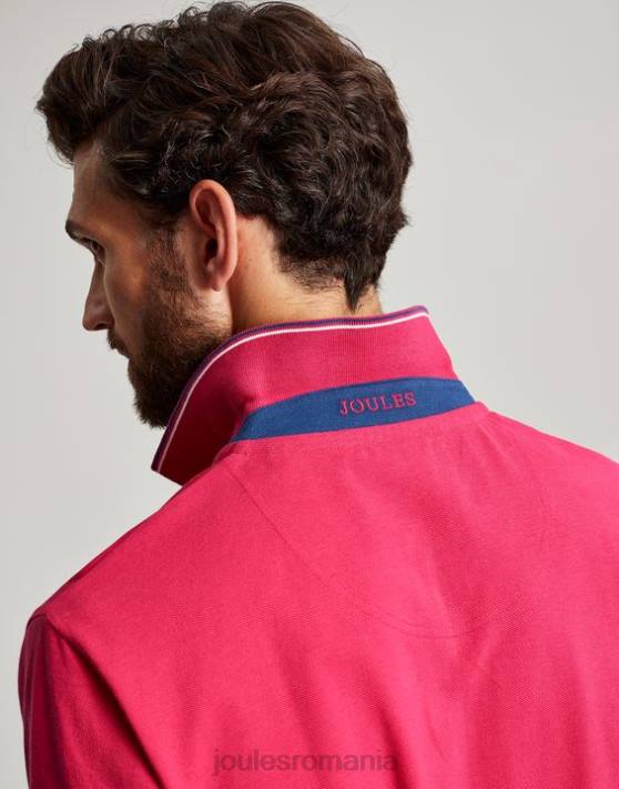 Joules bărbați tricou polo lemnos 48DH196 îmbrăcăminte zmeura adanca | Joules Romania