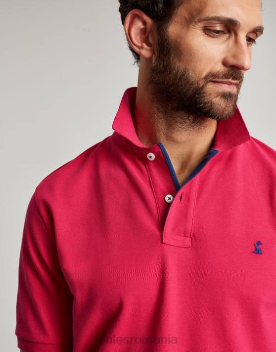 Joules bărbați tricou polo lemnos 48DH196 îmbrăcăminte zmeura adanca | Joules Romania