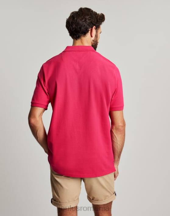 Joules bărbați tricou polo lemnos 48DH196 îmbrăcăminte zmeura adanca | Joules Romania