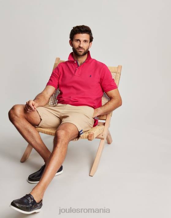 Joules bărbați tricou polo lemnos 48DH196 îmbrăcăminte zmeura adanca | Joules Romania