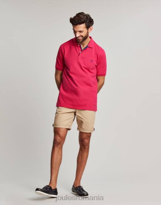 Joules bărbați tricou polo lemnos 48DH196 îmbrăcăminte zmeura adanca | Joules Romania