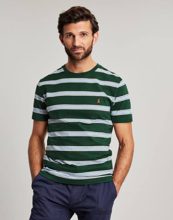 Joules bărbați tricou cu dungi boathouse 48DH209 îmbrăcăminte dungă multiplă verde | Joules cizme
