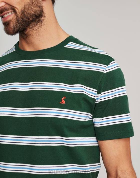 Joules bărbați tricou cu dungi boathouse 48DH209 îmbrăcăminte dungă multiplă verde | Joules cizme
