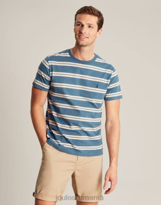 Joules bărbați tricou cu dungi boathouse 48DH210 îmbrăcăminte dungă albastră aurie | Joules bags