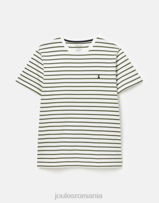 Joules bărbați tricou cu dungi boathouse 48DH252 îmbrăcăminte dungă albă kaki | Joules bags