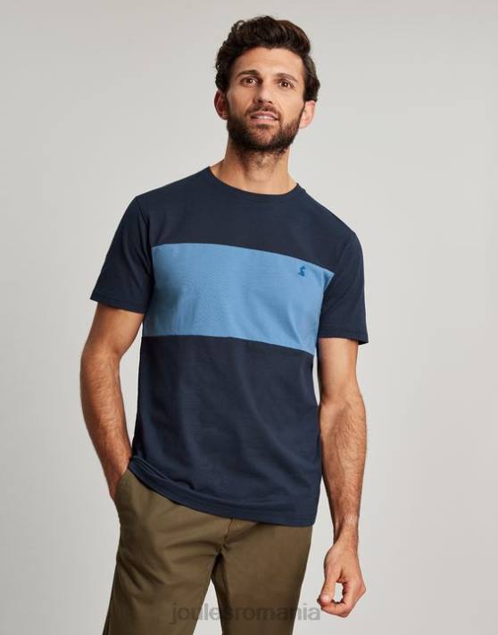 Joules bărbați tricou cu mânecă scurtă colorblock 48DH202 îmbrăcăminte bloc de culoare albastru | Joules Romania
