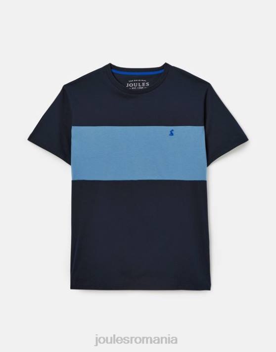 Joules bărbați tricou cu mânecă scurtă colorblock 48DH202 îmbrăcăminte bloc de culoare albastru | Joules Romania