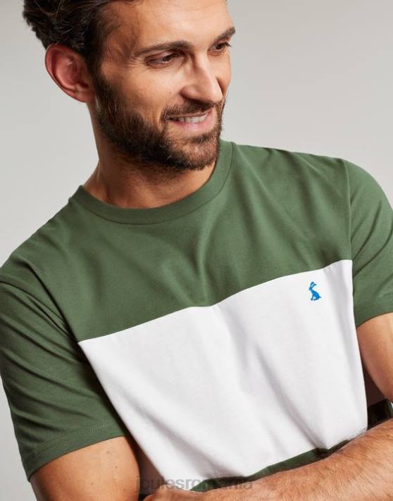 Joules bărbați tricou cu mânecă scurtă colorblock 48DH207 îmbrăcăminte bloc de culoare verde | Joules bags