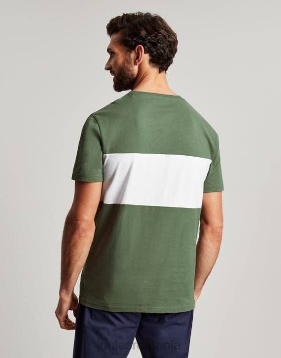 Joules bărbați tricou cu mânecă scurtă colorblock 48DH207 îmbrăcăminte bloc de culoare verde | Joules bags