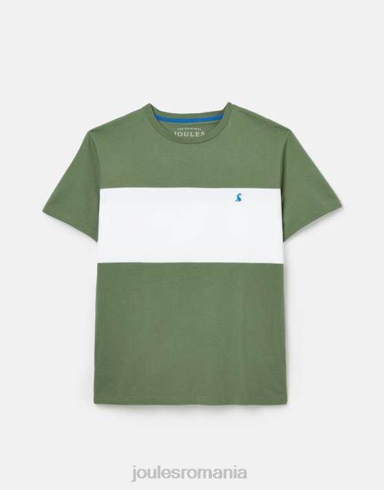 Joules bărbați tricou cu mânecă scurtă colorblock 48DH207 îmbrăcăminte bloc de culoare verde | Joules bags