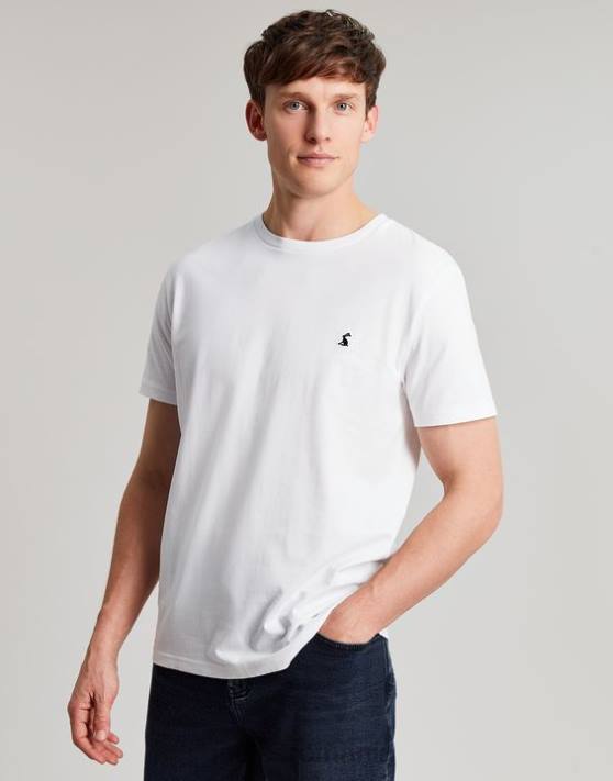 Joules bărbați tricou din jerseu Denton 48DH166 îmbrăcăminte alb | Joules Romania