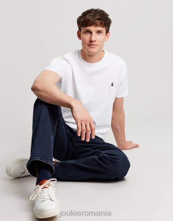 Joules bărbați tricou din jerseu Denton 48DH166 îmbrăcăminte alb | Joules Romania