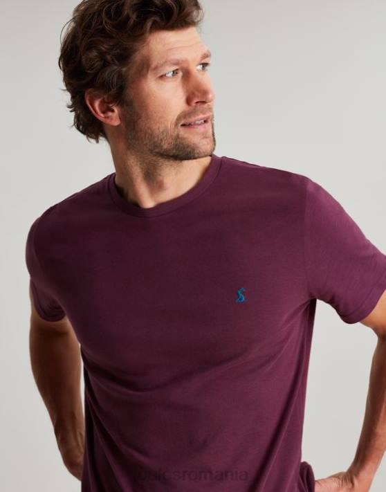 Joules bărbați tricou din tricou denton 48DH251 îmbrăcăminte Burgundia | Joules cizme