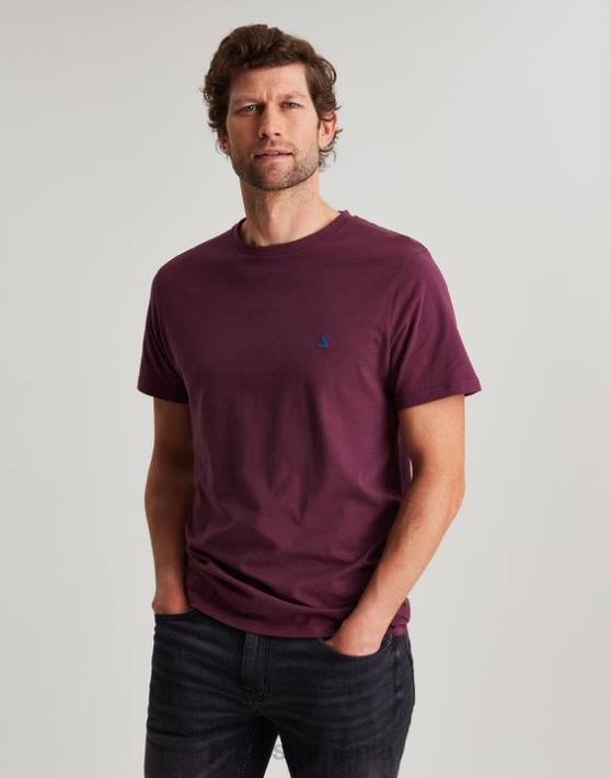 Joules bărbați tricou din tricou denton 48DH251 îmbrăcăminte Burgundia | Joules cizme