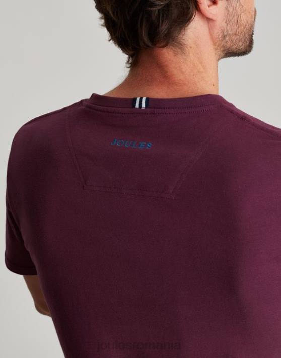 Joules bărbați tricou din tricou denton 48DH251 îmbrăcăminte Burgundia | Joules cizme