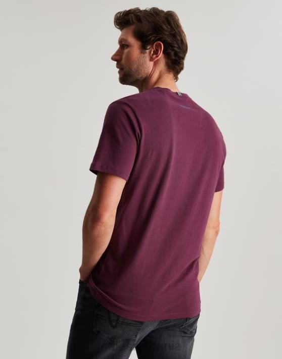 Joules bărbați tricou din tricou denton 48DH251 îmbrăcăminte Burgundia | Joules cizme