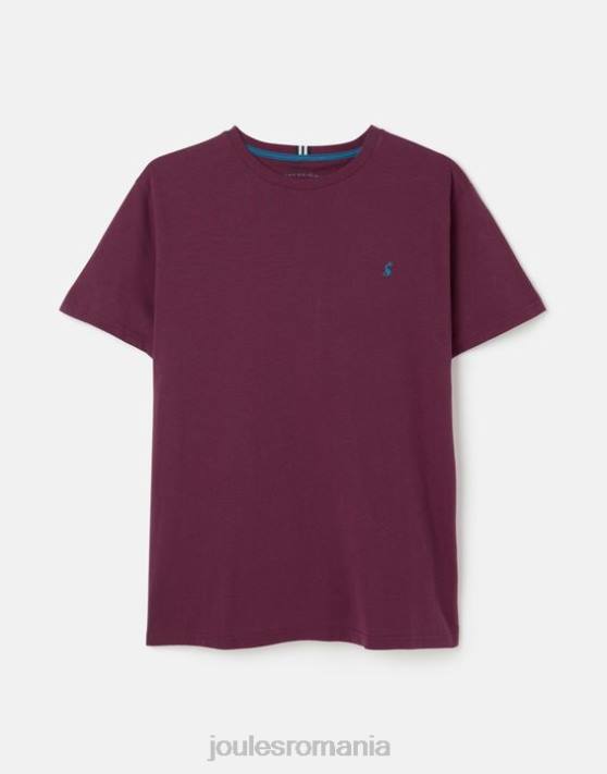 Joules bărbați tricou din tricou denton 48DH251 îmbrăcăminte Burgundia | Joules cizme