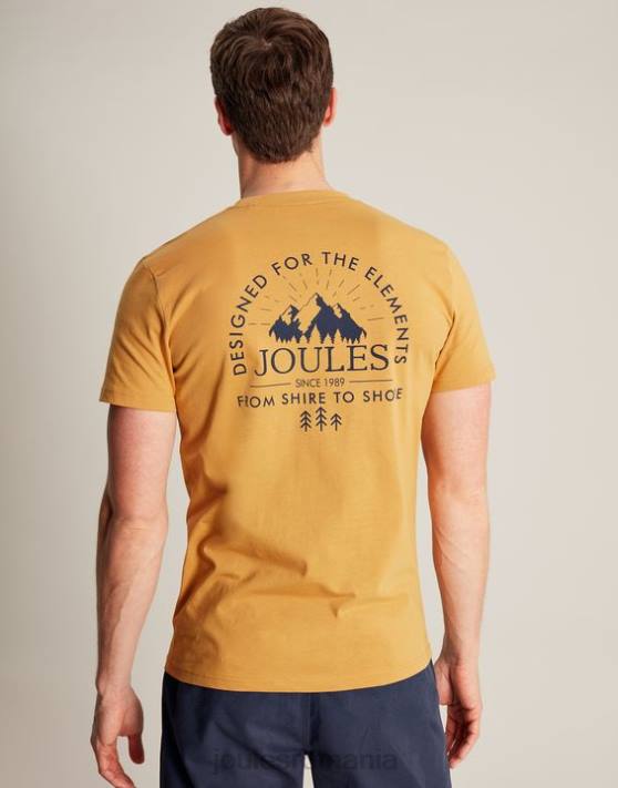 Joules bărbați tricou flynn 48DH177 îmbrăcăminte marnă galbenă | Joules bags