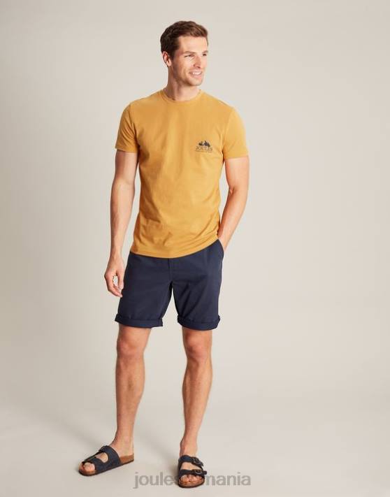 Joules bărbați tricou flynn 48DH177 îmbrăcăminte marnă galbenă | Joules bags