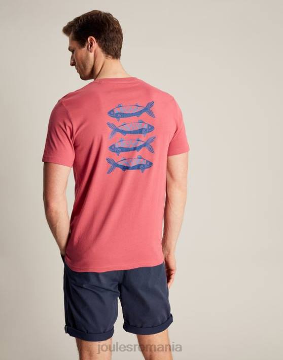 Joules bărbați tricou flynn 48DH180 îmbrăcăminte trandafir | Joules bags