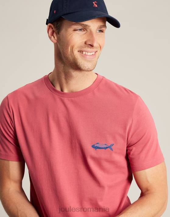 Joules bărbați tricou flynn 48DH180 îmbrăcăminte trandafir | Joules bags
