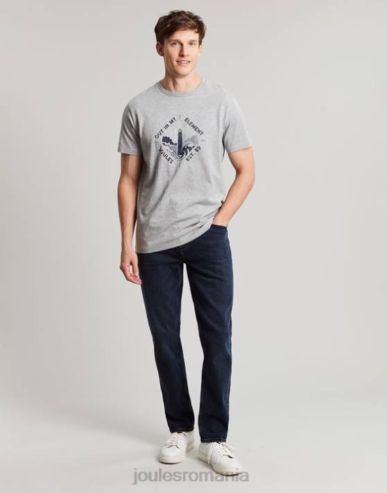 Joules bărbați tricou grafic flynn 48DH184 îmbrăcăminte marnă cenușie | Joules Romania