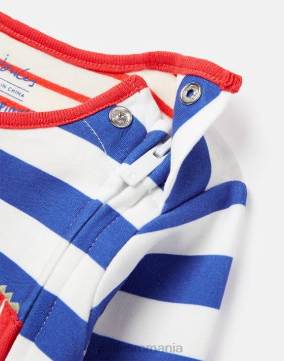 Joules bebelusii Salopetă winfield din bumbac cultivat organic 0-9 luni 48DH426 accesorii crocodil cu dungi albastre | Joules bags