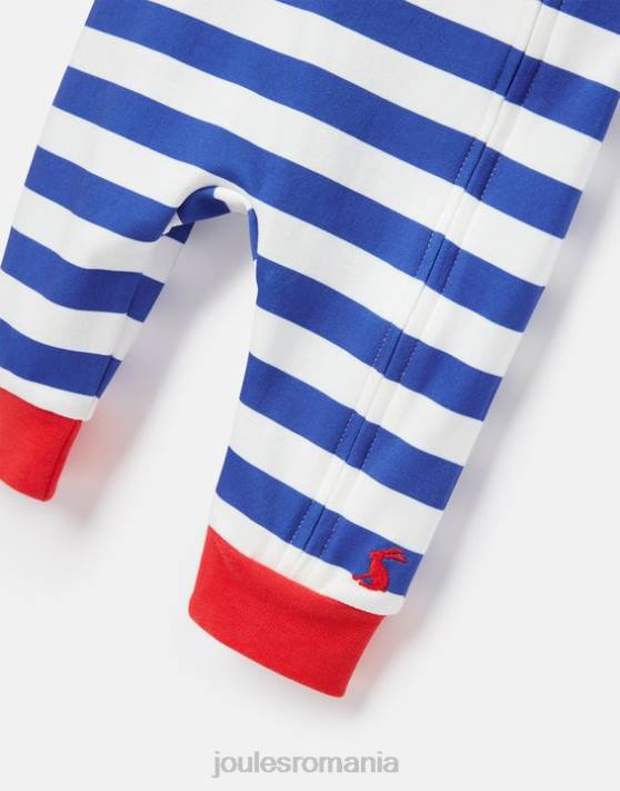Joules bebelusii Salopetă winfield din bumbac cultivat organic 0-9 luni 48DH426 accesorii crocodil cu dungi albastre | Joules bags