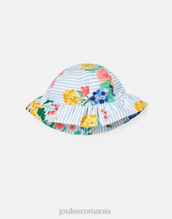Joules bebelusii pălărie de soare cu imprimeu brit 48DH409 accesorii dungă albastră florală | Joules Romania