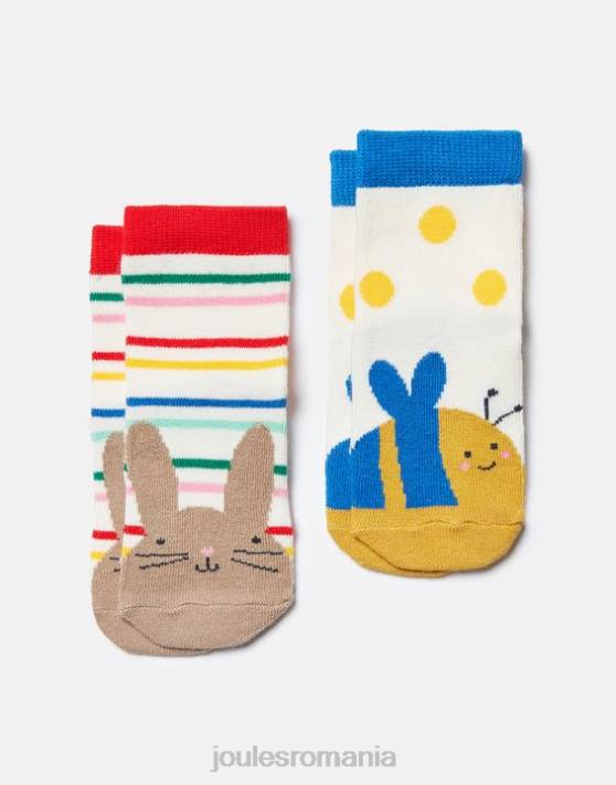 Joules bebelusii picioare îngrijite 2 pachet de șosete 48DH398 accesorii iepuraș | Joules cizme